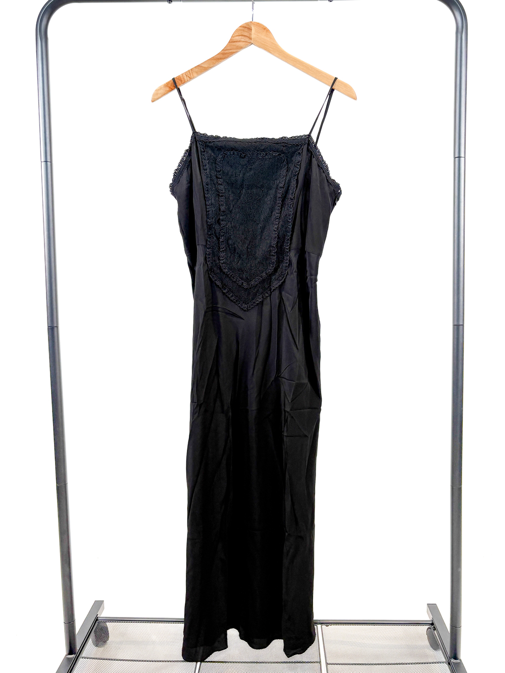 PF-1109 Rebecca Taylor Silk Lace Patch Slip Dress